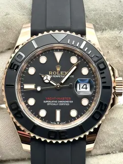Rolex Yachtmaster 40mm Rose Gold Oysterflex 126655 Box & Papers 2023