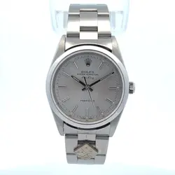 ROLEX AIR KING DOMINOS 34MM SILVER DIAL STAINLESS STEEL 14000M