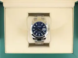 2006 ROLEX MENS DATEJUST 126300 BLUE STICK DIAL SS OYSTER NO PAPERS 41MM