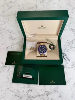 ROLEX SUBMARINER 126613LB 41MM BLUE CERAMIC 18K GOLD WATCH 2020