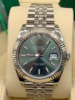 ROLEX DATEJUST 126334 WITH SILVER JUBILEE BRACELET WITH SILVER BEZEL