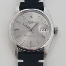 MENS ROLEX OYSTER PERPETUAL DATE REF 1500 35MM 1970S AUTOMATIC VINTAGE RA429B