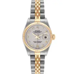 ROLEX DATEJUST IVORY ARABIC DIAL STEEL YELLOW GOLD LADIES WATCH 69173