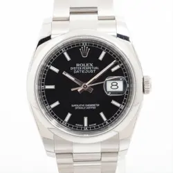 ROLEX DATEJUST 116200 SS AT BLACK DIAL 1 EXTRA LINK