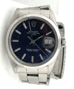 ROLEX OYSTER PERPETUAL DATE ref1500 Mosiac Blue Vintage