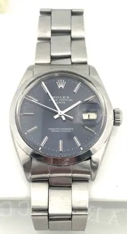 ROLEX OYSTER PERPETUAL DATE ref1500 Mosiac Blue Vintage