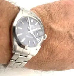 ROLEX OYSTER PERPETUAL DATE ref1500 Mosiac Blue Vintage