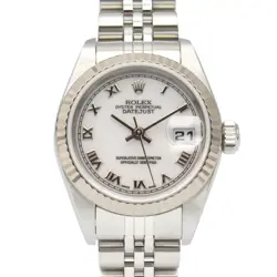 ROLEX DATEJUST F WRIST WATCH 79174 AUTOMATIC 18KWG GOLD SS USED WOMEN
