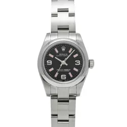 USED ROLEX OYSTER PERPETUAL 26 176200 BLACK LADIES WATCH #41201