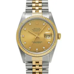USED ROLEX DATEJUST 16233G CASE SIZE 36×36MM MEN'S WATCH #41881