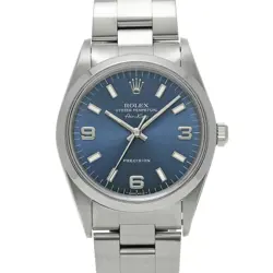 USED ROLEX AIR KING 14000 BLUE CASE SIZE 34×34MM MEN'S WATCH #41641
