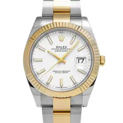 USED ROLEX DATEJUST 41 126333 WHITE CASE SIZE 41×41MM MEN'S WATCH #41121