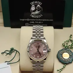 ROLEX DATEJUST 31MM 278274 PINK DIAMOND FLUTED JUBILEE NEW 2025 COMPLETE SET