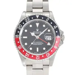 USED ROLEX GMT 16710 BLACK MEN'S WATCH #43611