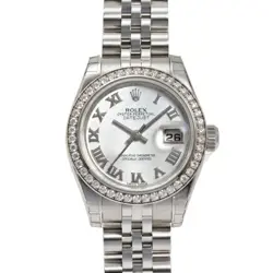 USED ROLEX DATEJUST 179384NR WHITE LADIES WATCH #4101