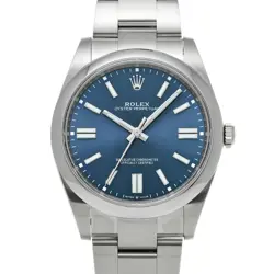 USED ROLEX OYSTER PERPETUAL 41 124300 BLUE MEN'S WATCH #42141