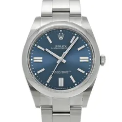 USED ROLEX OYSTER PERPETUAL 41 124300 BLUE MEN'S WATCH #41141