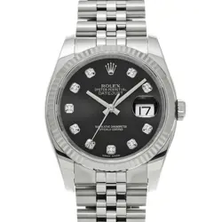 USED ROLEX DATEJUST 116234G BLACK CASE SIZE 36×36MM MEN'S WATCH #4271
