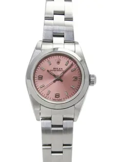 USED ROLEX OYSTER PERPETUAL 76080 PINK CASE SIZE 24MM LADIES WATCH #42141