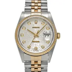 ROLEX DATEJUST 16233G SILVER COMPUTER/DIAMOND 658337