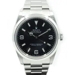 USED ROLEX EXPLORER 1 114270 BLACK MEN'S WATCH #43431