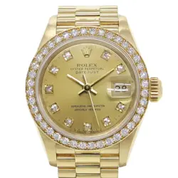 USED ROLEX DATEJUST 69138G CASE SIZE 26MM BAND SIZE 15.5CM LADIES WATCH #4241