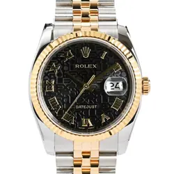 USED ROLEX DATEJUST 116233 BLACK CASE SIZE 36MM MEN'S WATCH #41391