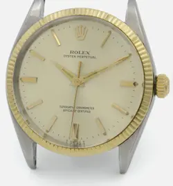 ROLEX 1005 GOLD STEEL TWO-TONE WATCH PERPETUAL  34MM