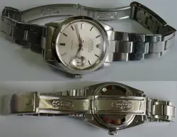 ROLEX AIR KING DATE REF.5700 7835 MEN AUTOMATIC SILVER DIAL STAINLESS STEEL