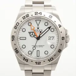 ROLEX EXPLORER II 216570 SS AT WHITE DIAL POOR BOX OPENING/CLOSING