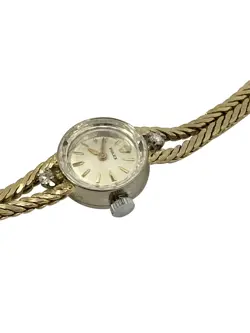 ROLEX 1960S LADIES TRIPLE SIGNED WHITE GOLD AND DIAMOND SET BRACELET WRIST WATCH