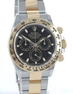 2022 NEW PAPERS Rolex Daytona Chrono 116503 Black Two Tone Steel Gold Watch