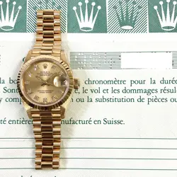 1987 ROLEX LADY-DATEJUST 26 69178, YELLOW GOLD, PRESIDENT BRACELET, CHAMPAGNE...