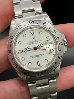 ROLEX POLAR EXPLORER II 16570 A SERIAL 1999 RARE TRANSITIONAL WHITE DIAL
