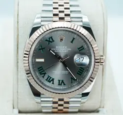 ROLEX 126331 DATEJUST 41 ROSE GOLD STEEL WIMBLEDON DIAL JUBILEE BAND 2022