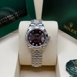 ROLEX LADY-DATEJUST NEW 2025 RHODIUM DIAMOND STAINLESS STEEL FLUTED JUBILEE