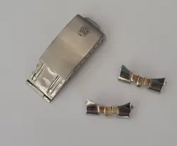 ROLEX GENUINE 2TONE 62523H  JUBILEE ,SET OF 20MM ENDS AND BUCKLE, G CODE (1982)
