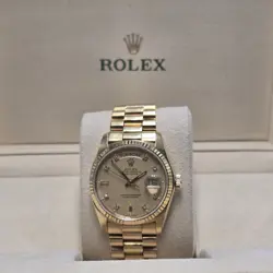 ROLEX DAY-DATE 18038 PRESIDENT 18K GOLD 36MM FACTORY CHAMPAGNE DIAMOND DIAL