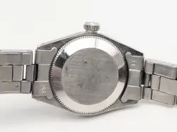Estate $8000 ROLEX DATE 26mm GREY DIAL DATE SS Ladies Watch SERVICED