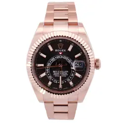 ROLEX SKY-DWELLER 42MM RHODIUM DIAL WATCH 326935 ROSE GOLD