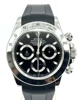 ROLEX DAYTONA 116520 COSMOGRAPH WITH BLACK RUBBER STRAP