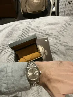 ROLEX DATEJUST 1600 PIE PAN WIDE BOY NON-LUME DIAL 36MM RARE W/ BOX & JUBILEE
