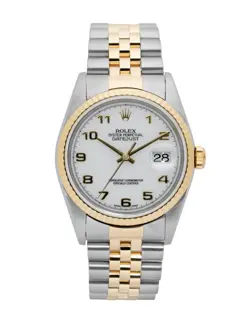 ROLEX DATE JUST 36 / WHITE DIAL / 2007/ 16233