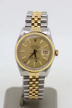 1985 ROLEX DATEJUST 16013 MEN'S TWO TONE WRISTWATCH