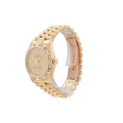 Rolex Datejust 31mm 18KY Gold Champagne Diamond Dial Bezel President Band 68278