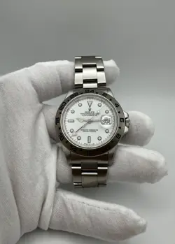 ROLEX EXPLORER II 40MM POLAR DIAL 16550 1987 TRANSITIONAL MODEL BEAUTIFUL PATINA