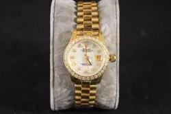 ROLEX DATEJUST OYSTER PERPETUAL YELLOW GOLD 6917 PRESIDENT BRACELET LADY WATCH
