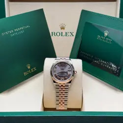 ROLEX DATEJUST 31 NEW 2025 RHODIUM 6 DIAMOND DIAL TWO TONE ROSE GOLD JUBILEE
