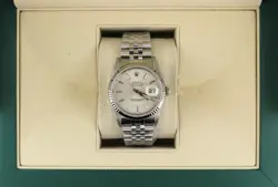 1989 ROLEX DATEJUST 16234 SILVER DIAL SS JUBILEE NO PAPERS 36MM