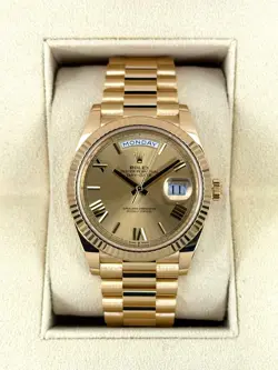 2022 ROLEX DAY-DATE 40MM 228238 PRESIDENTIAL 18KT YELLOW GOLD CHAMPAGNE DIAL